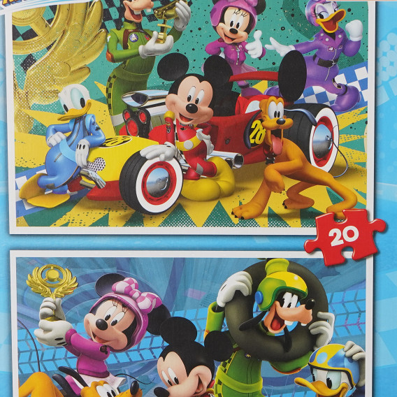 2 din 1 copii puzzle Mickey și prietenii Racers Mickey Mouse 116933 5
