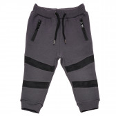 Pantaloni pentru copii, gri, cu detalii negre Idexe 117035 