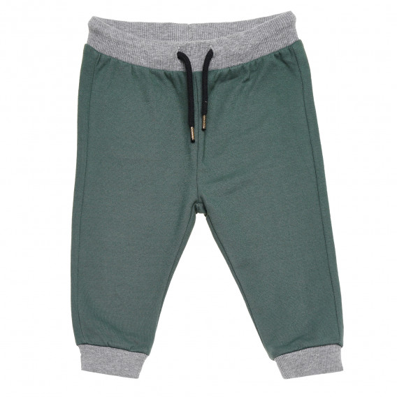 Pantaloni unisex din bumbac, verde / gri Idexe 117145 