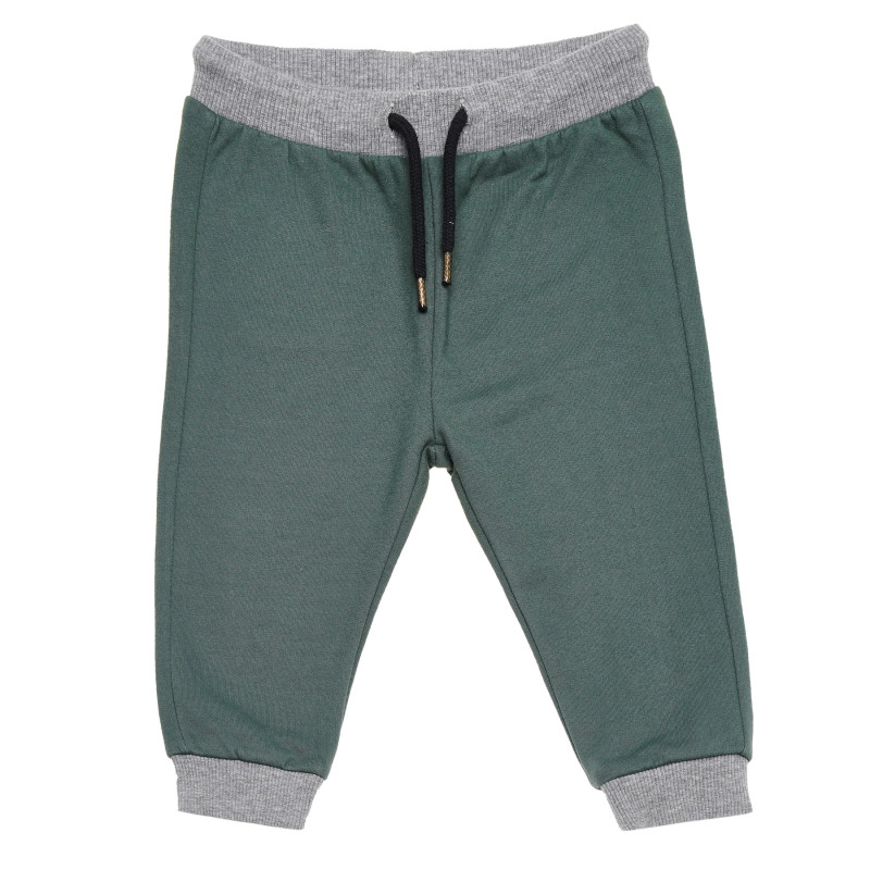 Pantaloni unisex din bumbac, verde / gri  117145