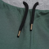 Pantaloni unisex din bumbac, verde / gri Idexe 117148 4