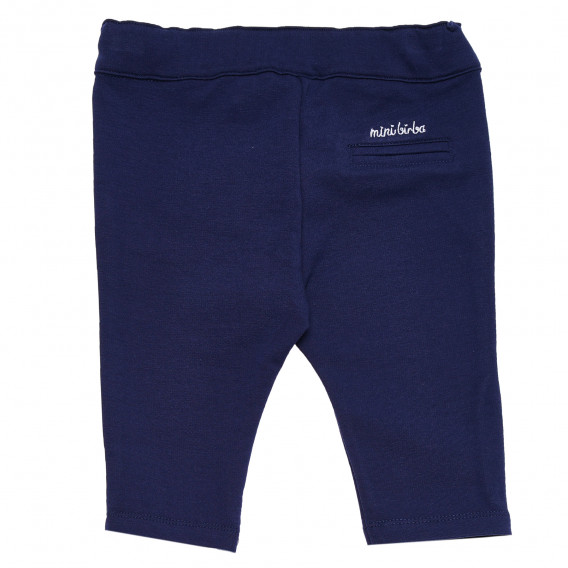 Pantaloni de bumbac pentru băieți, albaștri cu nasture Birba 117243 2