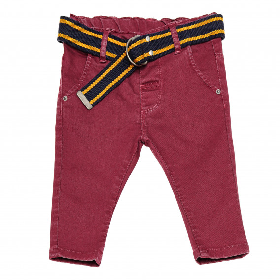 Pantaloni pentru copii, roșii cu curea Idexe 117809 