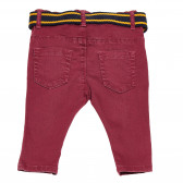 Pantaloni pentru copii, roșii cu curea Idexe 117810 2