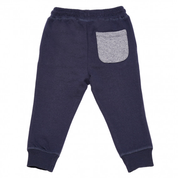 Pantaloni de bumbac pentru bebeluși, albaștri / dungi Birba 117839 2