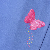 Colanți albaștri pentru bebeluși, cu fluture roz Chicco 117873 3