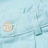Pantaloni scurți din bumbac pentru un bebeluși, albaștri deschis Chicco 117899 3