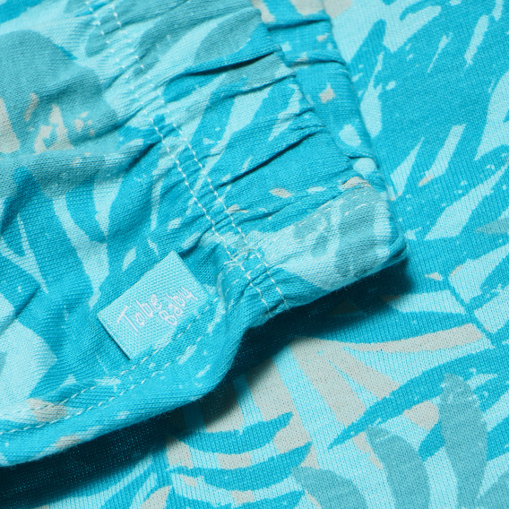 Pantaloni scurți din bumbac pentru bebeluși, frunze albastre Chicco 118021 3
