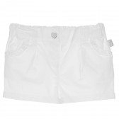 Pantaloni scurți din bumbac pentru un copii, albi Chicco 118022 
