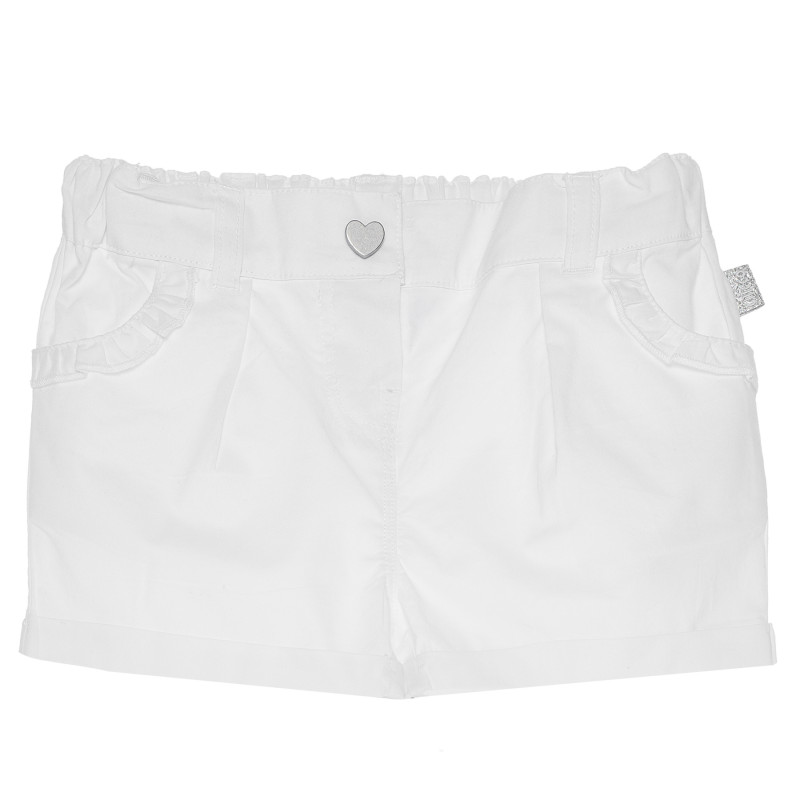 Pantaloni scurți din bumbac pentru un copii, albi  118022