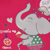 Tricou roz, cu imprimeu elefant, pentru fete Chicco 118073 4