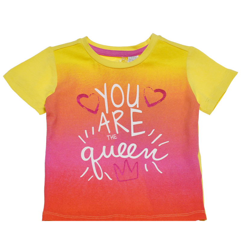 Tricou din bumbac pentru bebeluși, cu inscripția 'You are the queen"  118090