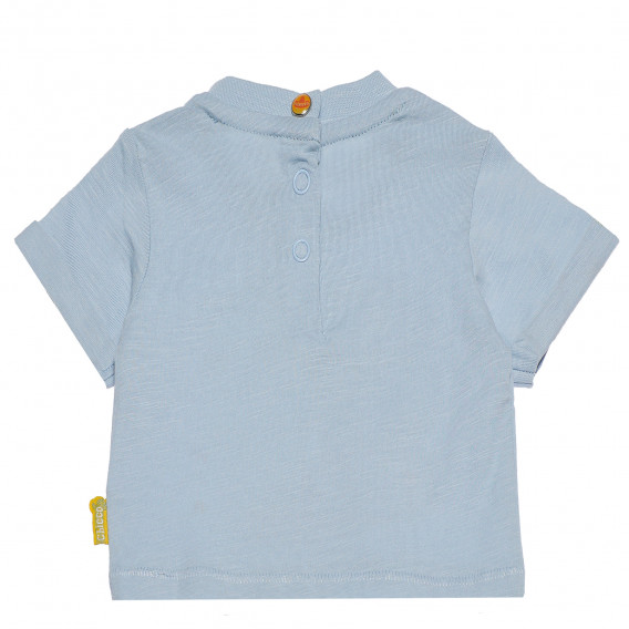 Tricou din bumbac pentru fete, plajă albastră Chicco 118099 2