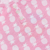 Rochie din bumbac, roz, cu imprimeu ananas  Chicco 118255 3
