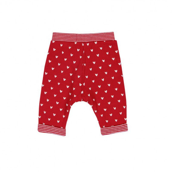 Pantaloni pentru fetițe Boboli cu un imprimeu cu inimioare Boboli 119 2