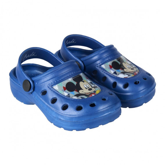 Papuci cu imprimeu Mickey pentru băieți albastru Mickey Mouse 119004 