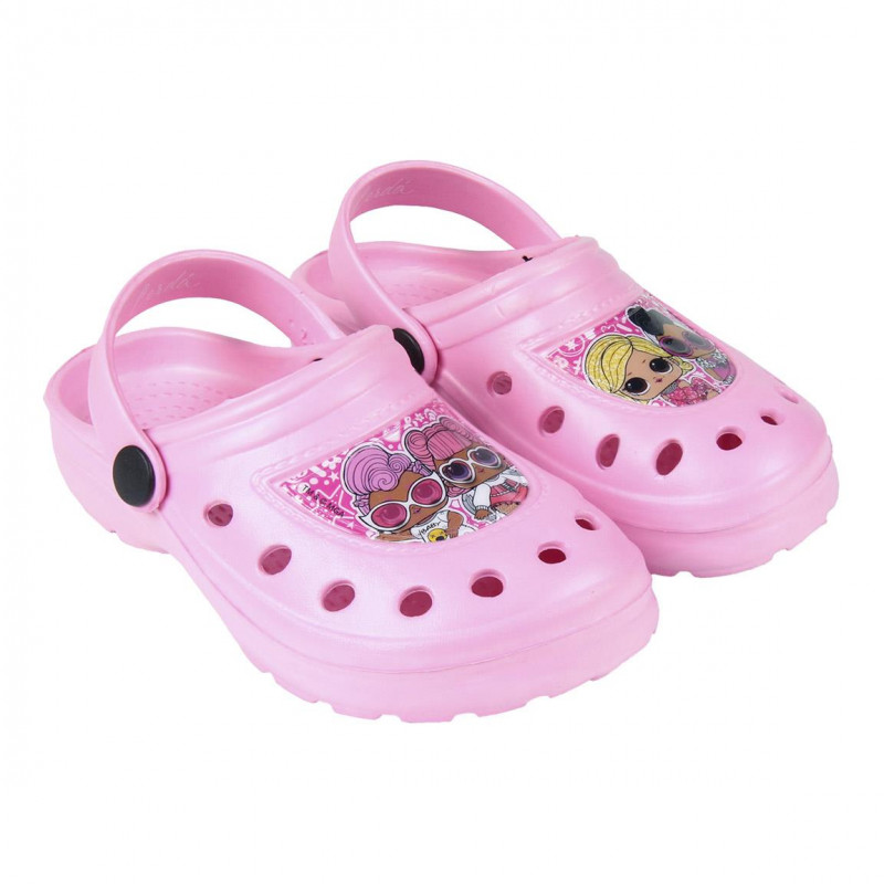 Papuci cu imprimeu Lol pentru fete, roz  119008