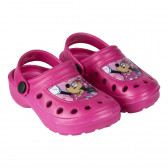 Papuci cu imprimeu Minnie pentru fete, roz Minnie Mouse 119012 
