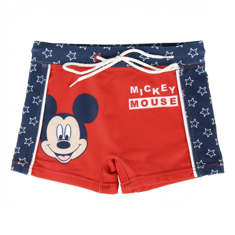 Costum de baie tip boxer, roșu, cu imprimeu Mickey, pentru băieți  119055