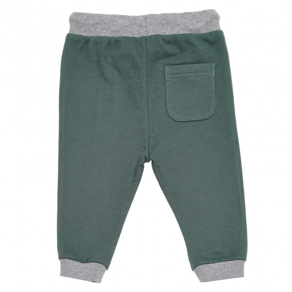 Pantaloni unisex din bumbac, verde / gri Idexe 120154 6