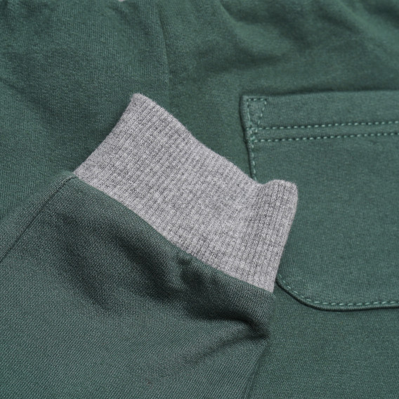 Pantaloni unisex din bumbac, verde / gri Idexe 120155 7