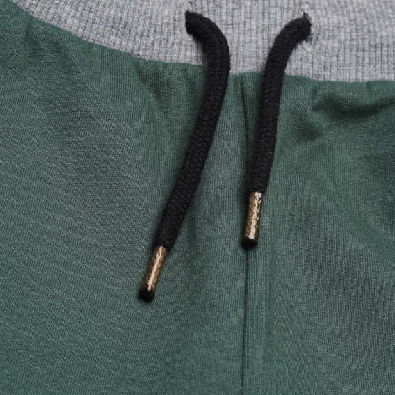Pantaloni unisex din bumbac, verde / gri Idexe 120156 8