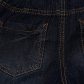 Pantaloni din bumbac pentru băieți, albaștri cu șnur Idexe 120303 3