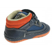 Pantofi cu bandă velcro pentru băieți, albastru și portocaliu Beppi 12208 2