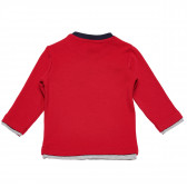 Bluză din bumbac cu mânecă lungă pentru băieți, roșu Idexe 123388 2