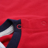 Bluză din bumbac cu mânecă lungă pentru băieți, roșu Idexe 123390 4