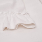 Bluză din bumbac cu mânecă lungă, cu volane și paiete,  pentru fete, alb Idexe 123394 4