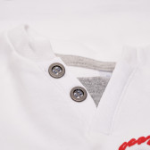 Bluză din bumbac cu imprimeu pentru băieți, în alb Idexe 123409 3
