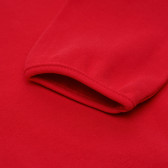 Bluză de bumbac cu mâneci pufoase pentru fete, roșie Idexe 123418 4