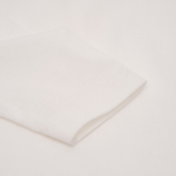 Bluză de bumbac cu mânecă lungă albă Idexe 123727 4