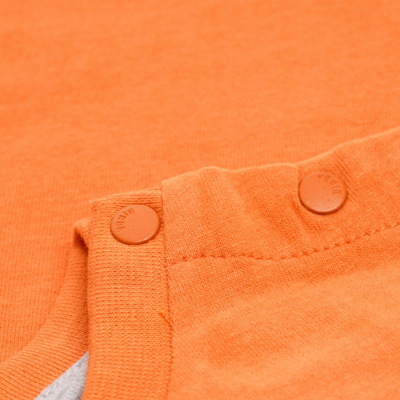 Bluză de bumbac cu închidere laterală pentru băieți, portocaliu Birba 123800 4