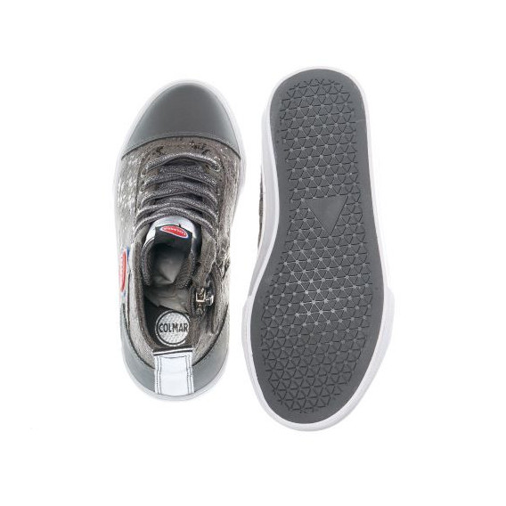 Pantofi sport gri pentru fete cu detalii argintii Colmar 12382 4