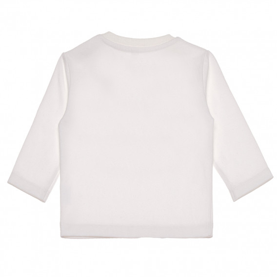 Bluză de bumbac cu închidere laterală, pentru băieți, alb Idexe 123826 2