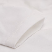 Bluză de bumbac cu închidere laterală, pentru băieți, alb Idexe 123828 4