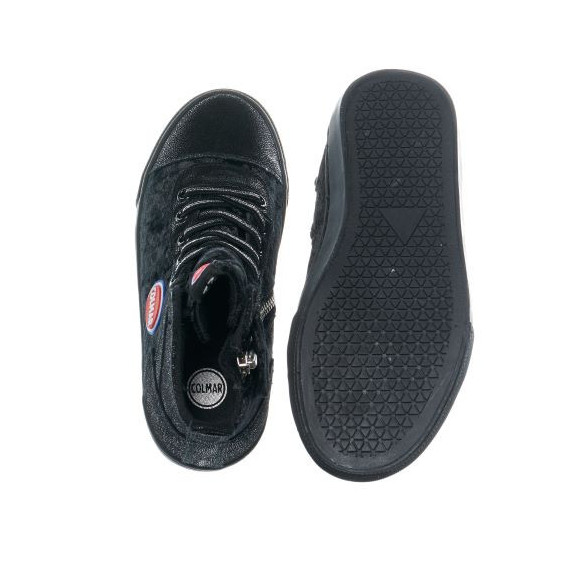 Pantofi sport pentru fete negre cu fermoar și șireturi Colmar 12384 2