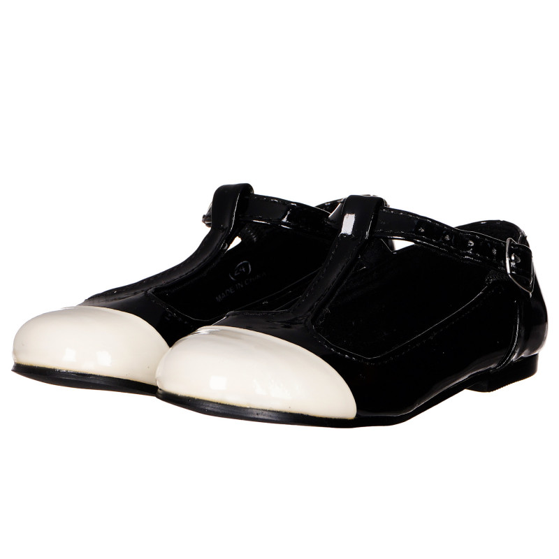Pantofi brevetați pentru fete, negri  124297