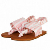 Sandale fără vârf în alb și roz pentru fete Benetton 124333 