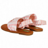 Sandale fără vârf în alb și roz pentru fete Benetton 124334 2