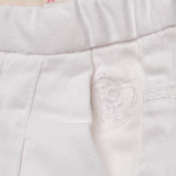 Pantaloni scurți, albi, cu pliuri, pentru fete  Chicco 126734 3