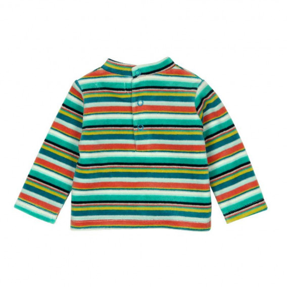 Bluză de pluș cu mânecă lungă, pentru copii, în dungi multicolore Boboli 127 2