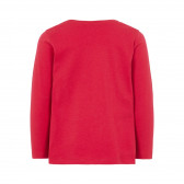 Bluză din bumbac cu mâneci lungi pentru fete - roșu Name it 127720 2