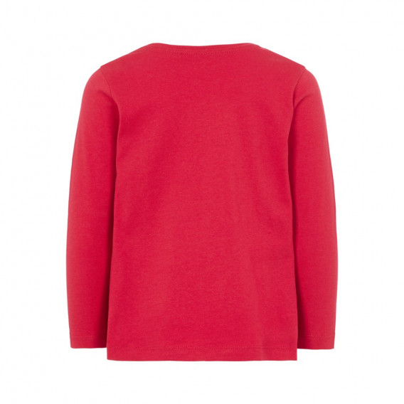 Bluză din bumbac cu mâneci lungi pentru fete - roșu Name it 127720 2