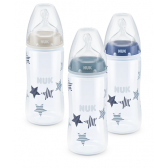 300 ml sticlă de alimentare din polipropilenă cu tetină M pentru copii de 0-6 luni NUK 12789 