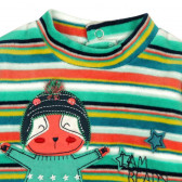 Bluză de pluș cu mânecă lungă, pentru copii, în dungi multicolore Boboli 128 3