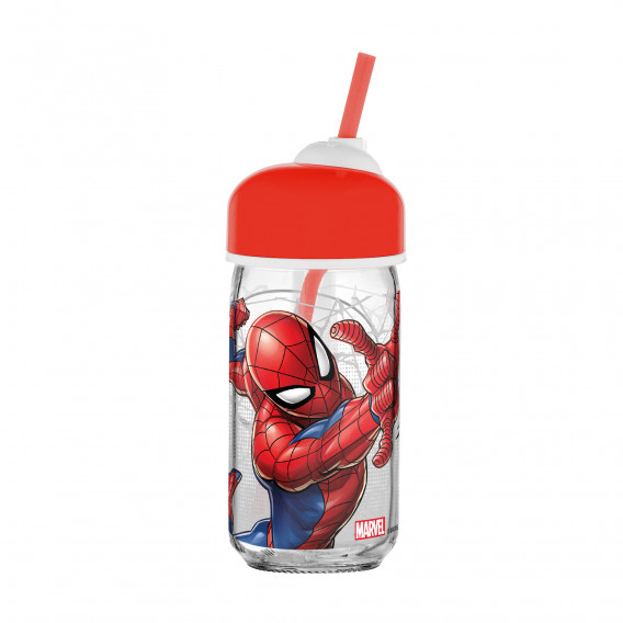Recipient din sticlă pentru apă Omul Păianjen 370 ml Spiderman 128401 