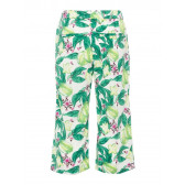Pantaloni lungi cu imprimeu floral pentru fete, albi Name it 128888 3